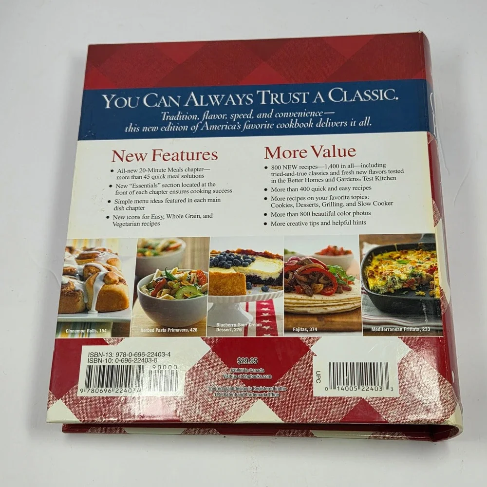 Better Homes and Gardens New Cook Book 14th Edition 3 Ring Binder Red Gingham
